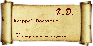 Kreppel Dorottya névjegykártya