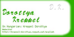 dorottya kreppel business card